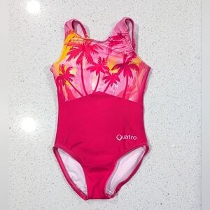 UK BRAND Quatro Quattro gymnastics dance Leotard Small SO CAL CALIFORNIA Strong
